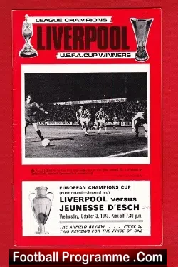 Liverpool v Jeunesse Desch 1973 – Luxembourg Football Team