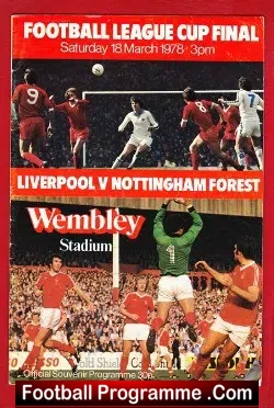 Liverpool v Nottingham Forest 1978 – Football League Cup Final