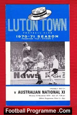 Luton Town v Australia XI 1970