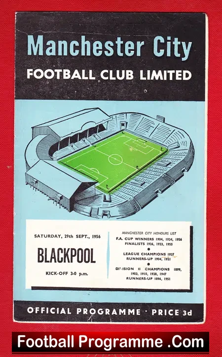Manchester City v Blackpool 1956