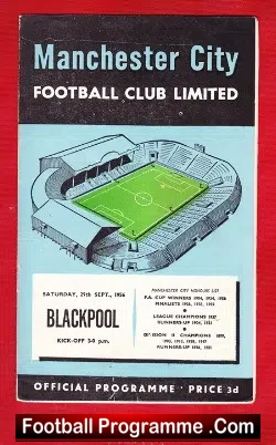 Manchester City v Blackpool 1956