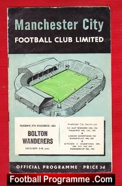 Manchester City v Bolton Wanderers 1955