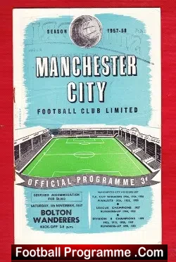 Manchester City v Bolton Wanderers 1957