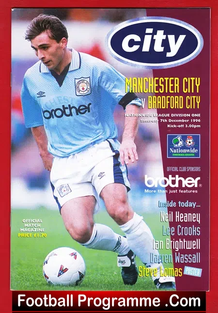 Manchester City v Bradford City 1996