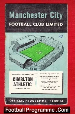 Manchester City v Charlton Athletic 1956 – to clear