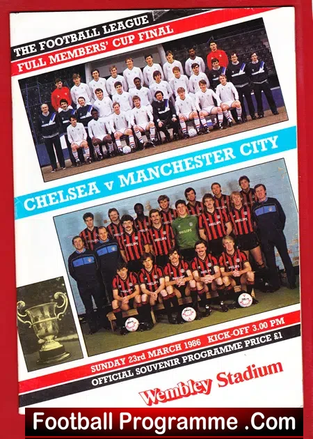 Manchester City v Chelsea 1986 – Full Members Cup Final