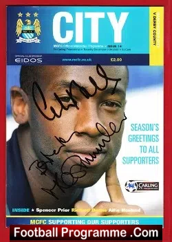 Manchester City v Derby County 2000 – Autographs inc Summerbee