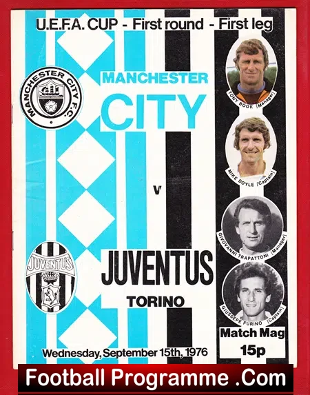 Manchester City v Juventus 1976 – UEFA Cup Italy Team