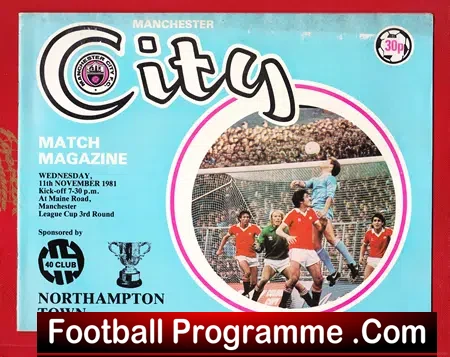 Manchester City v Northampton Town 1981 – League Cup