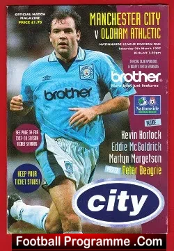 Manchester City v Oldham Athletic 1997