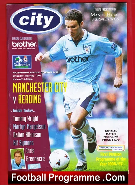 Manchester City v Reading 1997