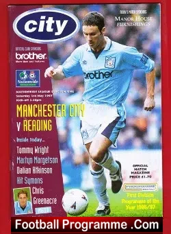 Manchester City v Reading 1997