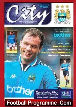 Manchester City v Stockport County 1998 – Plus Autographs