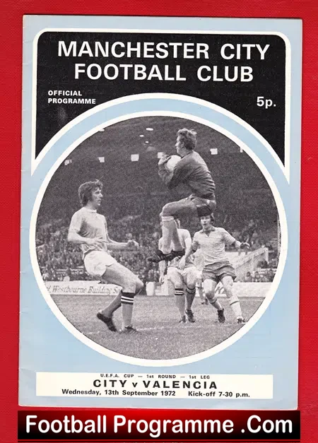 Manchester City v Valencia 1972 – Spain Football Team