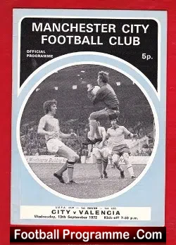 Manchester City v Valencia 1972 – Spain Football Team