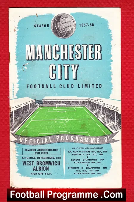 Manchester City v WBA 1958