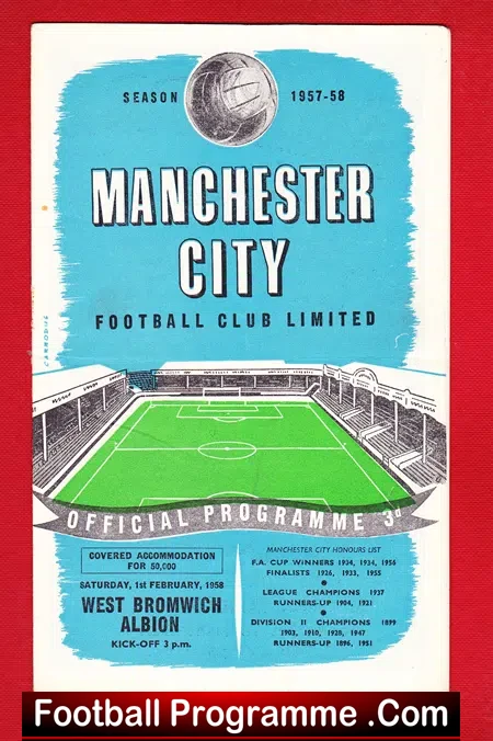 Manchester City v WBA 1958