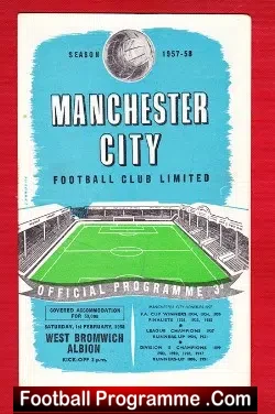 Manchester City v WBA 1958