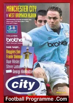 Manchester City v WBA 1996