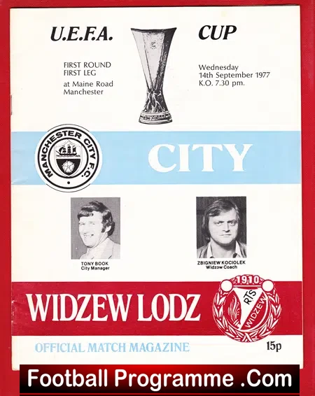 Manchester City v Widzew Lodz 1977 – Widzew ÅÃ³dÅº Poland