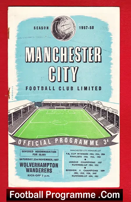 Manchester City v Wolves 1957 – Wolverhampton League Champions
