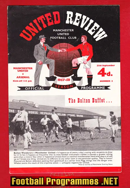 Manchester United v Arsenal 1957 – Munich Air Disaster Season