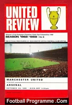 Manchester United v Arsenal 1968