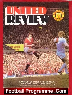 Manchester United V Aston Villa 1980