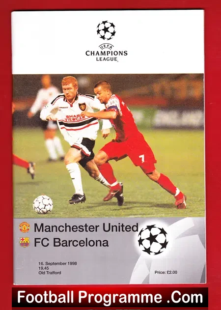 Manchester United v Barcelona 1998 – Barca Champions League