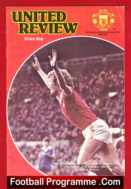 Manchester United v Birmingham City 1981