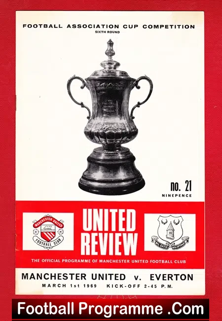 Manchester United v Everton 1969 – FA Cup Match