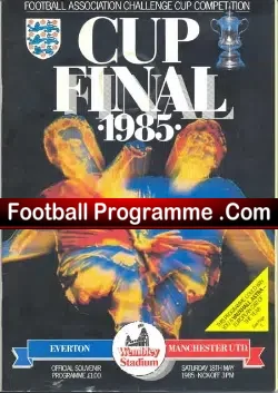 Manchester United v Everton 1985 - FA Cup Final + Articles - football programme
