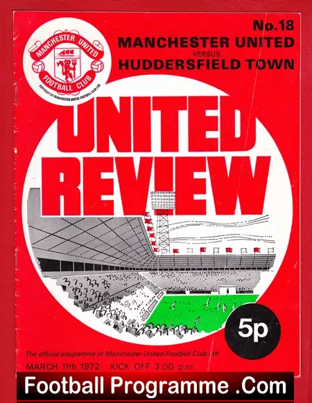 Manchester United v Huddersfield Town 1974