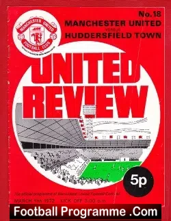 Manchester United v Huddersfield Town 1974