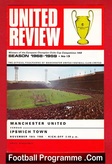 Manchester United v Ipswich Town 1968