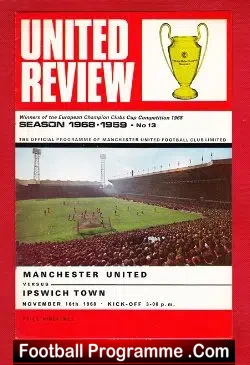 Manchester United v Ipswich Town 1968