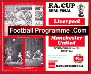 Manchester United v Liverpool 1979 – FA Cup Semi Final