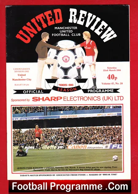 Manchester United v Manchester City 1986