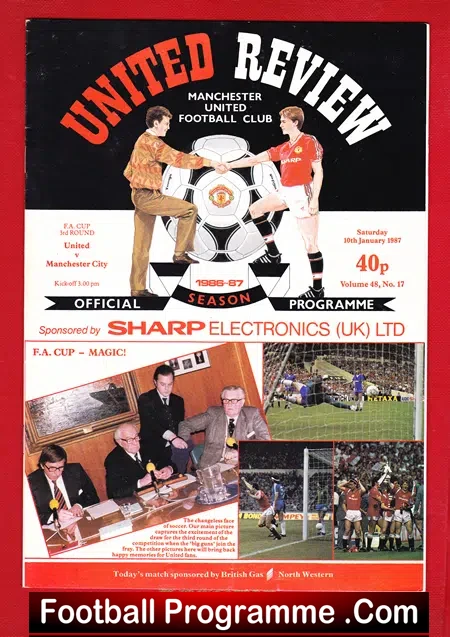 Manchester United v Manchester City 1987 Alex Ferguson 1st Derby