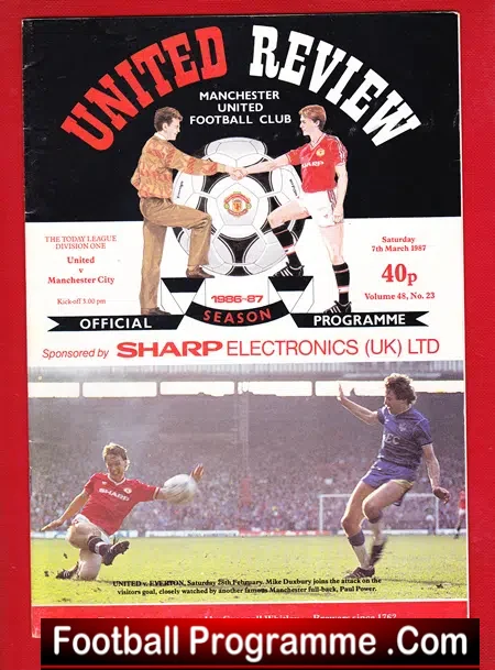 Manchester United v Manchester City 1987