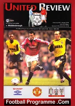 Manchester United v Middlesbrough 2000