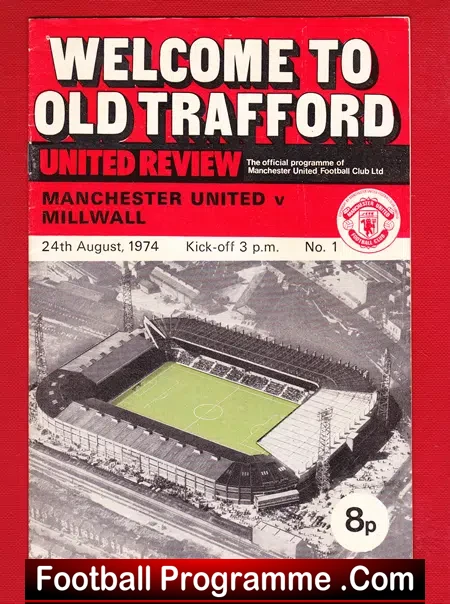 Manchester United v Millwall 1974
