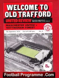 Manchester United v Nottingham Forest 1974