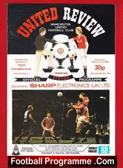 Manchester United v Nottingham Forest 1983 – League Cup Q Final