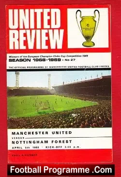Manchester United v Nottingham Forest 1969