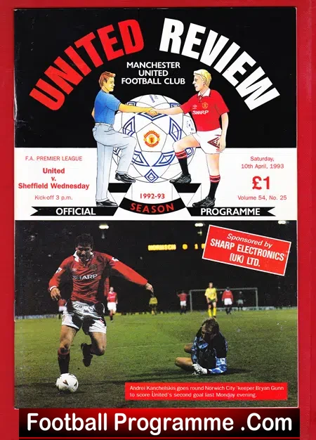 Manchester United v Sheffield Wednesday 1992