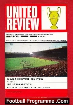 Manchester United v Southampton 1968