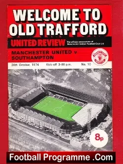 Manchester United v Southampton 1974