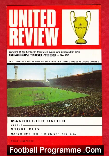 Manchester United v Stoke City 1969