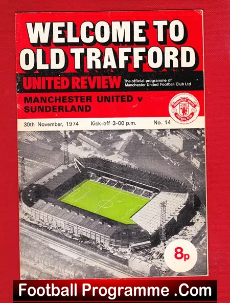 Manchester United v Sunderland 1974